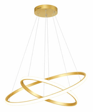 POWERTECH LED φωτιστικό οροφής PT-1528, 40W, 4000K, Φ60x120cm, χρυσό