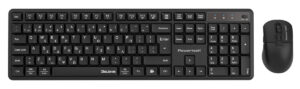 POWERTECH set ασύρματο ποντίκι & πληκτρολόγιο PT-1540, 2.4GHz & Bluetooth, αθόρυβο, μαύρο