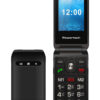 POWERTECH κινητό τηλέφωνο Milly Flip V2, 2.4", dual SIM, πλήκτρο SOS, μαύρο